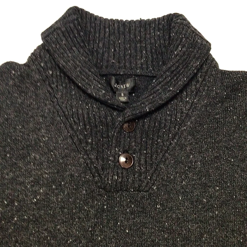 J.Crew Rugged Merino Wool Blend Shawl Collar Sweater Men's Size Small